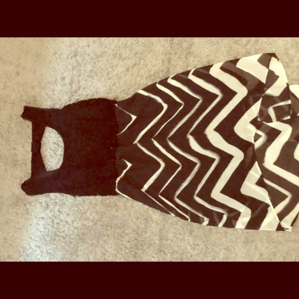 Black and white stripe dress